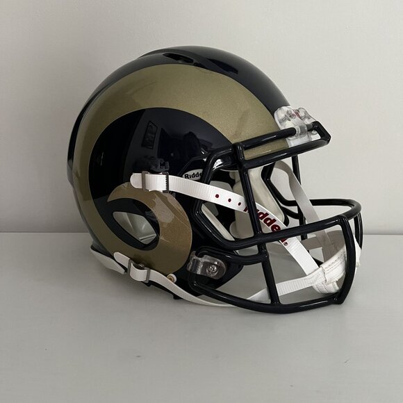 NFL St. Louis Rams 2000-2016 Authentic Riddell Football Helmet Large Navy Gold